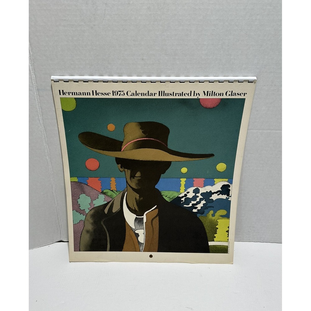 Hermann Hesse 1975 Wall Art - Milton Glaser Illustrated Calendar RARE See Pictur